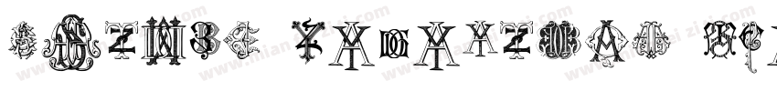 Circle Monograms Two White字体转换